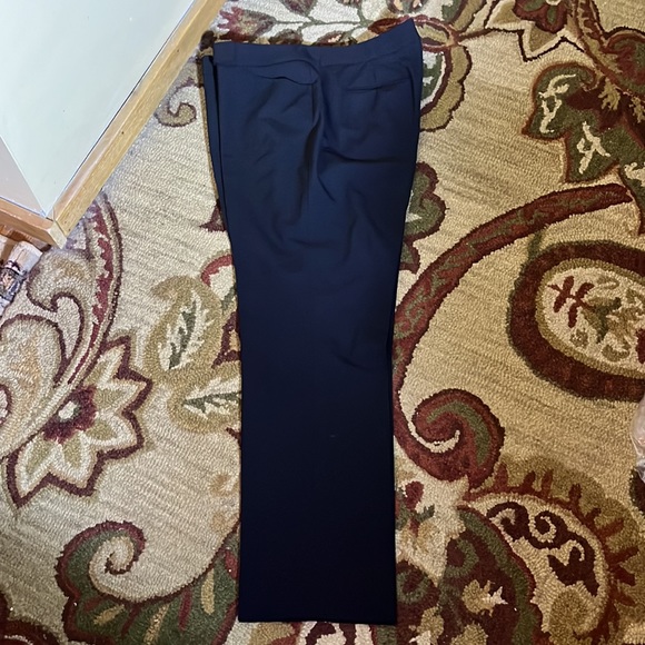 BROOKS BROTHERS Size 16 Black Wool Stretch Trouser No Pleat Wool Career Casual - Picture 4 of 13